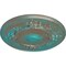 Ekena Millwork Flower Ceiling Medallion (Fits Canopies up to 3 7/8"), 27"OD x 1 1/8"P, Copper Green Patina CM27FLCGS - alternate 2